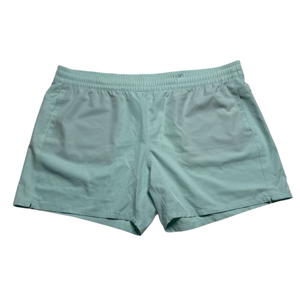 Eddie Bauer Women’s Lightweight Hybrid Shorts Mesh Pockets Drawstring Green XL